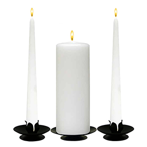 Candle Stand - Set Black includes: 1 Saucer & 2 Tulip Stands