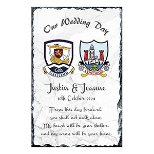 Personalised Thank you Wedding Favour - Family Crest Black script