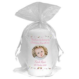 Thank you Christening Favour - Photo Blue