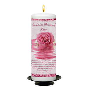 Personalised Remembrance Candle - Butterfly & Sunflowers