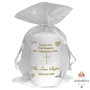 Thank you Christening Favour - Photo Blue