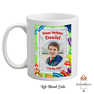 Personalised Birthday Candle - Red Newpaper with photo