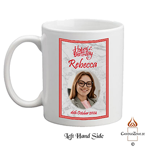 Personalised Birthday Candle - Red Newpaper with photo