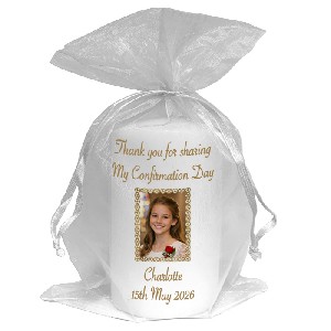Personalised Confirmation Favour - Boy Gold Frame with Photo