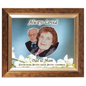 Religious Frame - Sacred Heart of Jesus Black & White (Colour Heart)