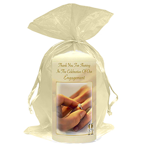 Engagement Favour Candle - Engagement Photo