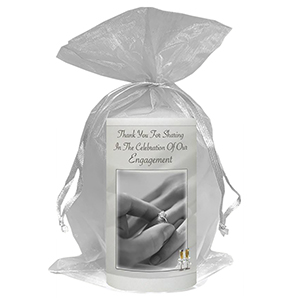 Engagement Favour Candle - Engagement Photo