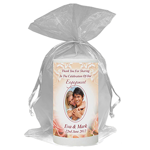 Engagement Favour Candle - Engagement Photo