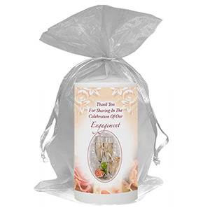 Engagement Favour Candle - Engagement Photo