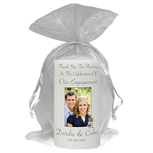 Engagement Favour Candle - Engagement Photo