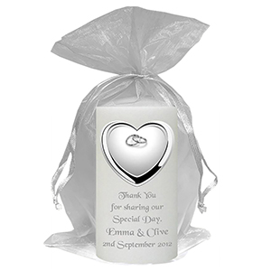 Personalised Thank you Wedding Favour - Hand To Hand Silver