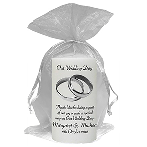 Personalised Thank you Wedding Favour - Hand To Hand Silver