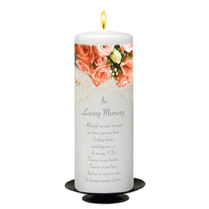 Personalised Wedding Remembrance Candle - Celtic Cross & Rings Gold