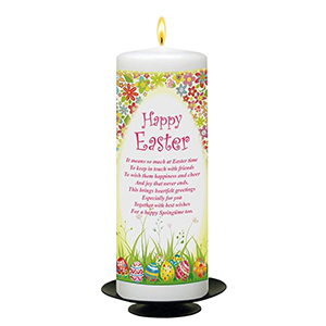 Personalatised Easter Gift Candle - Personalised Daisys Blue