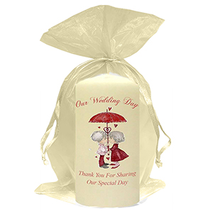 Personalised Thank you Wedding Favour - Family Crest Black script