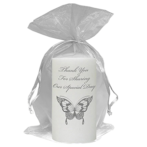 Personalised Thank you Wedding Favour - Family Crest Black script