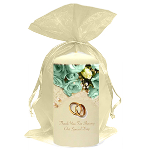 Personalised Thank you Wedding Favour - Family Crest Black script