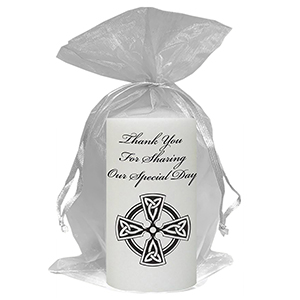 Personalised Thank you Wedding Favour - Family Crest Black script