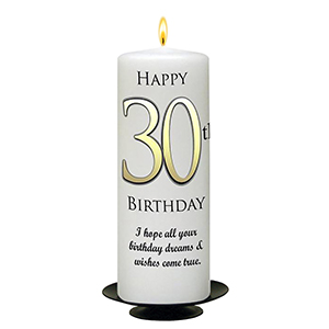 Personalised Birthday Candle - Red Newpaper with photo