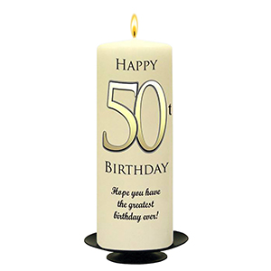 Personalised Birthday Candle - Red Newpaper with photo