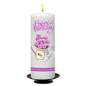 Personalised Birthday Candle - Red Newpaper with photo