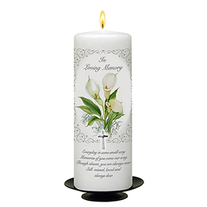 Personalised Wedding Remembrance Candle - Celtic Cross & Rings Gold