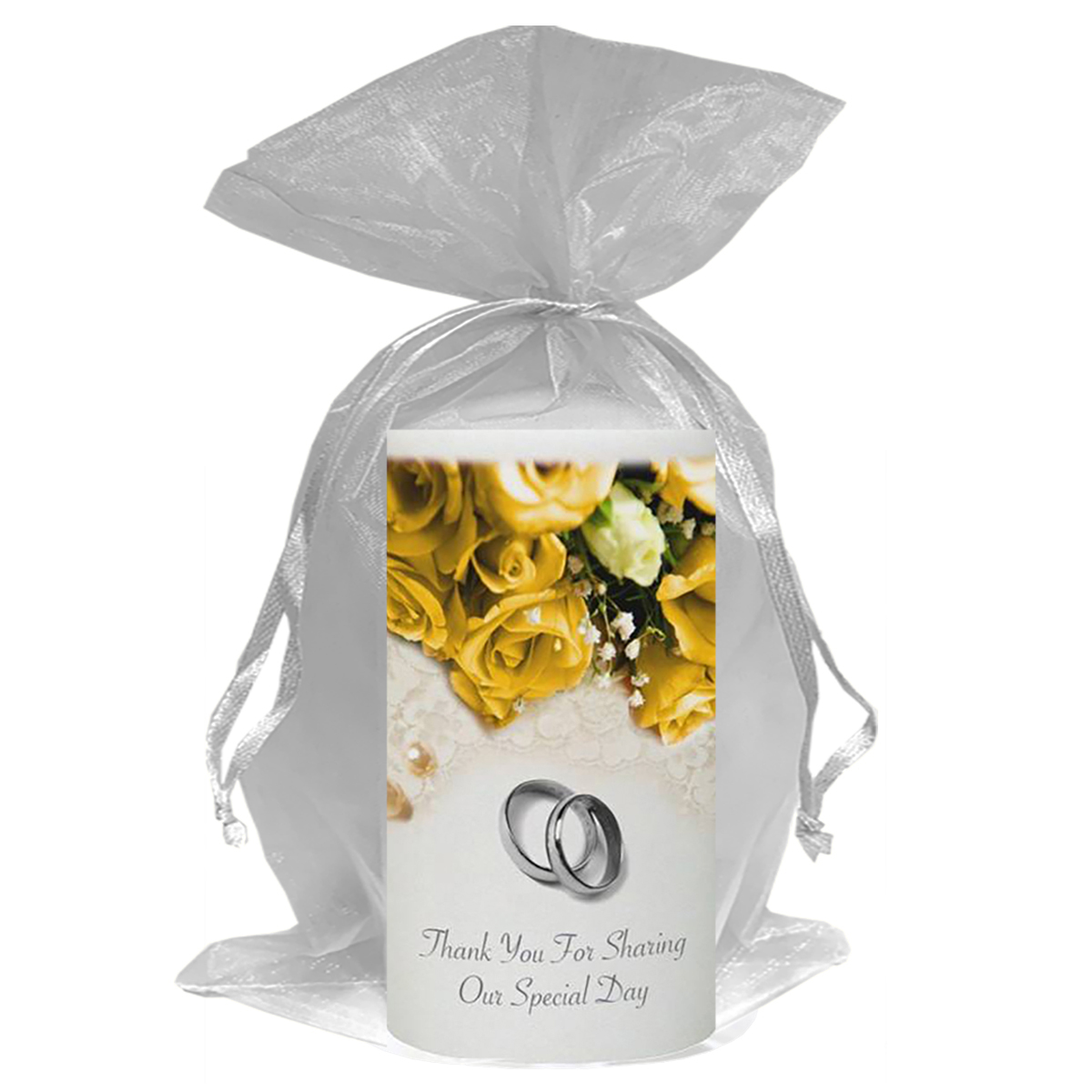 Personalised Thank you Wedding Favour - Pearl
