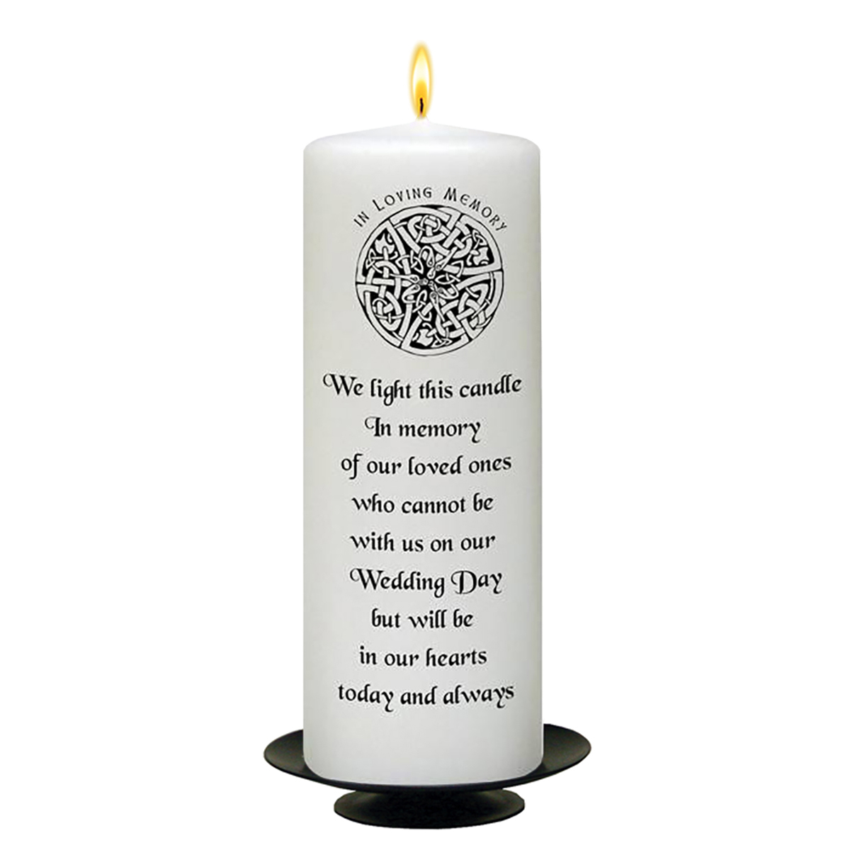 Personalised Wedding Remembrance Candle - Claddagh Silver