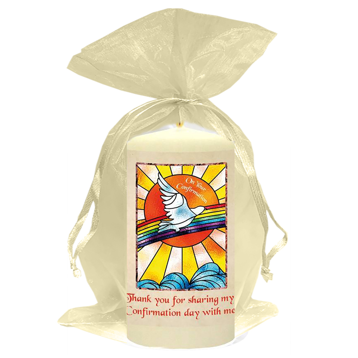 Peronsonalised Confirmation Thank you Favour - Dove & Sun