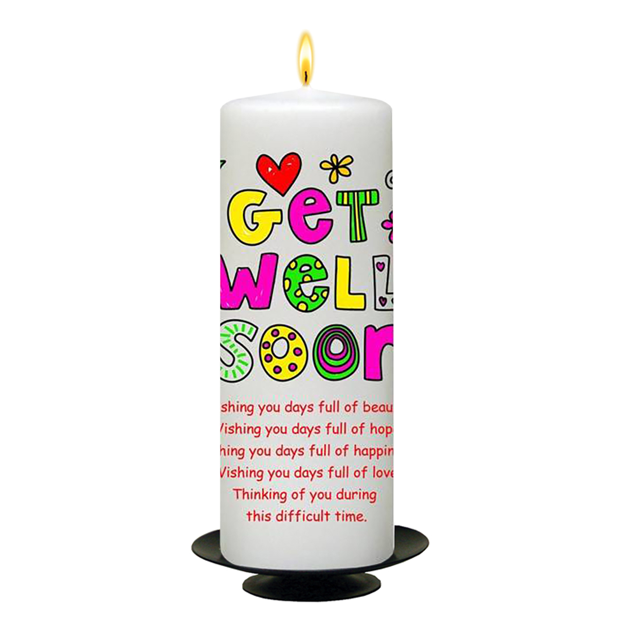 Personalised Get Well Soon Candle Gift - Funky
