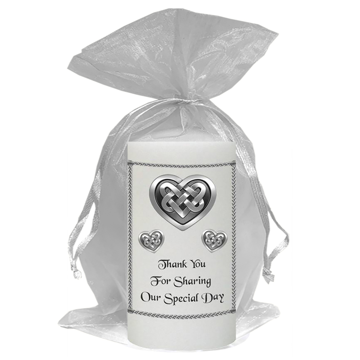 Personalised Wedding Candles - Celtic Heart