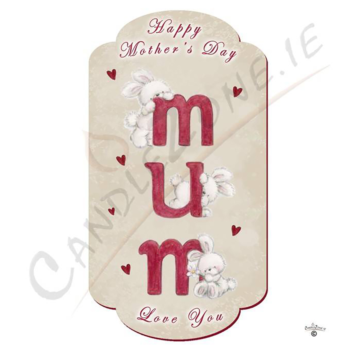 Personalised Mothers Day Candle Gift - Bunnies