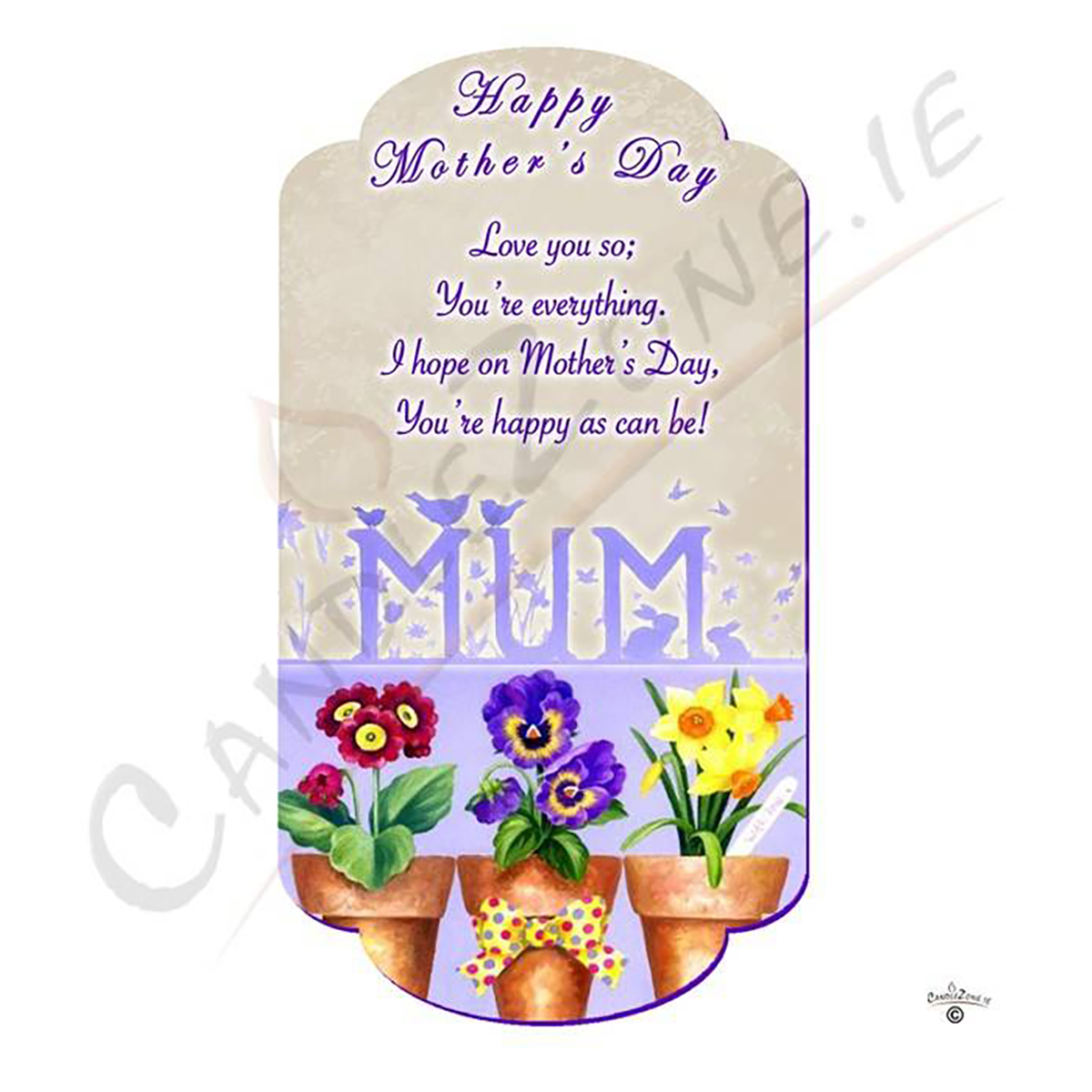 Personalised Mothers Day Candle Gift - Flower Pots