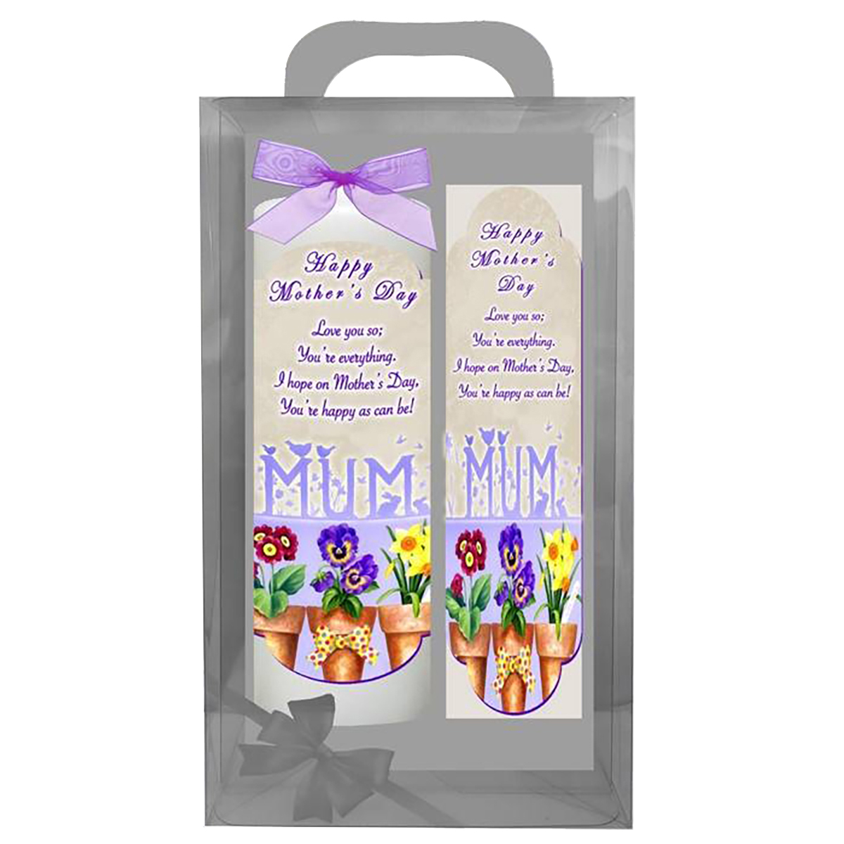 Personalised Mothers Day Candle Gift - Flower Pots