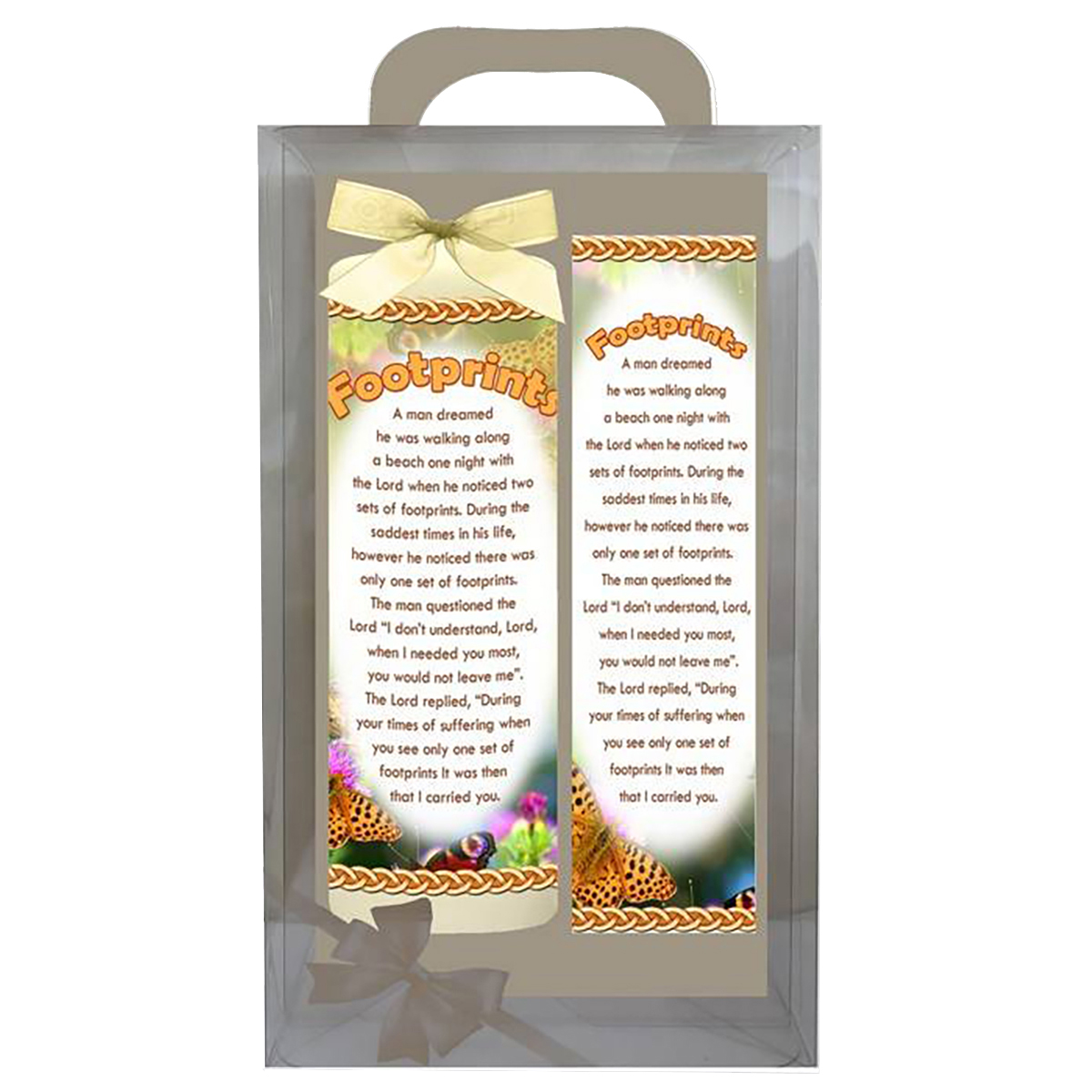 Personalsied Inspirational Candle Gift - Butterfly Footprints