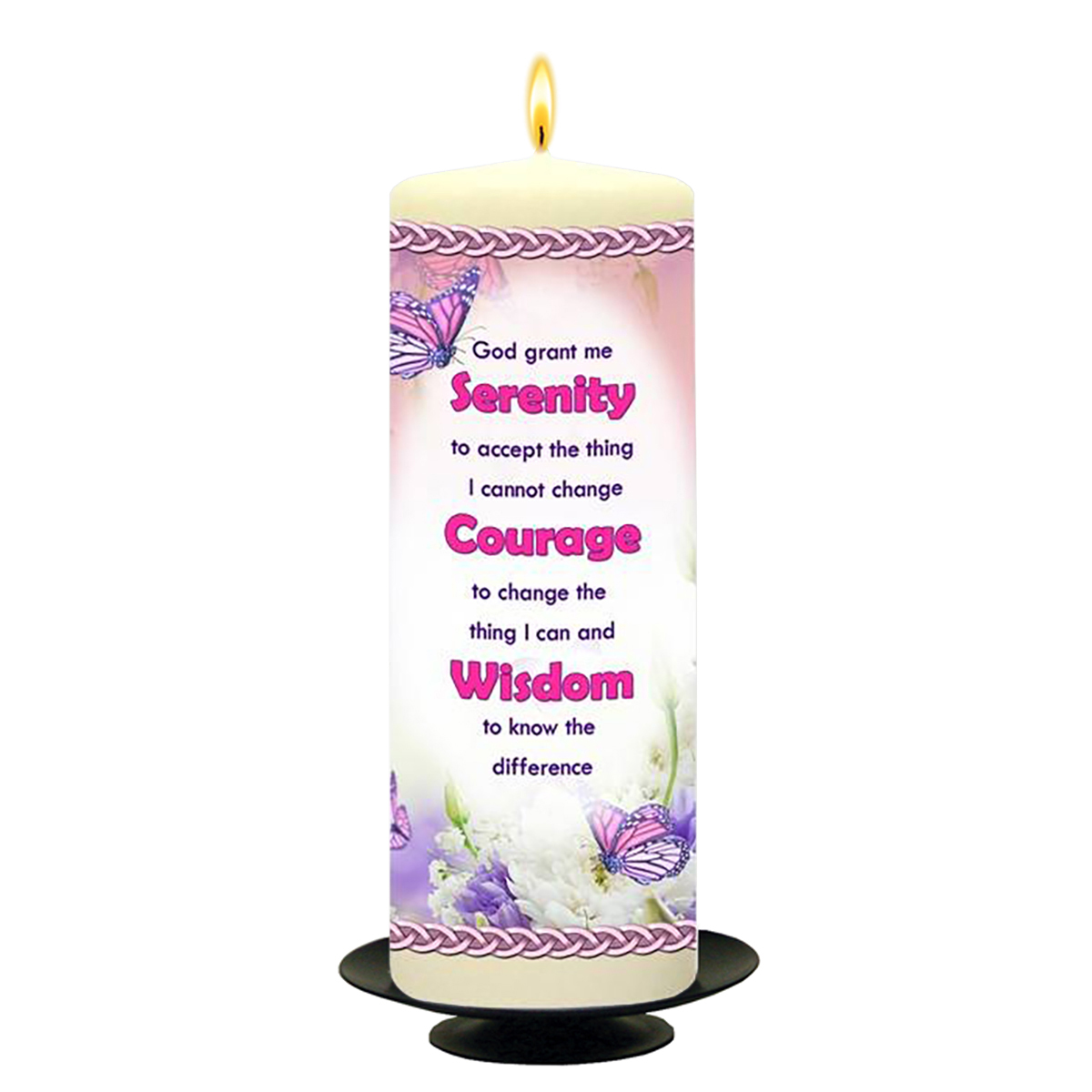 Personalsied Inspirational Candle Gift - Butterfly Serenity