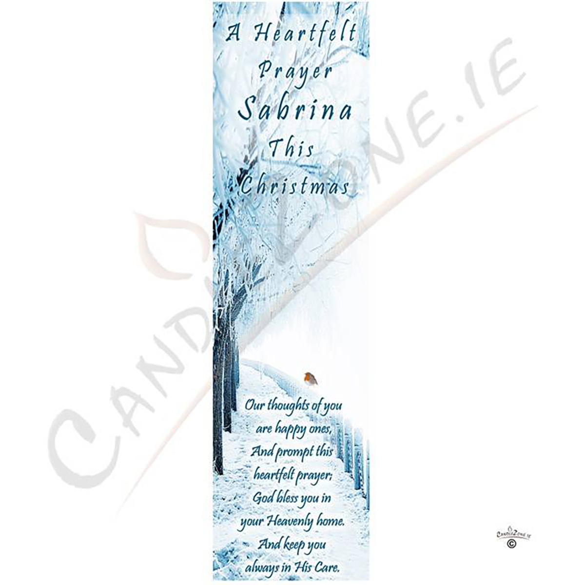 Personalised Christmas - Robin on Fence