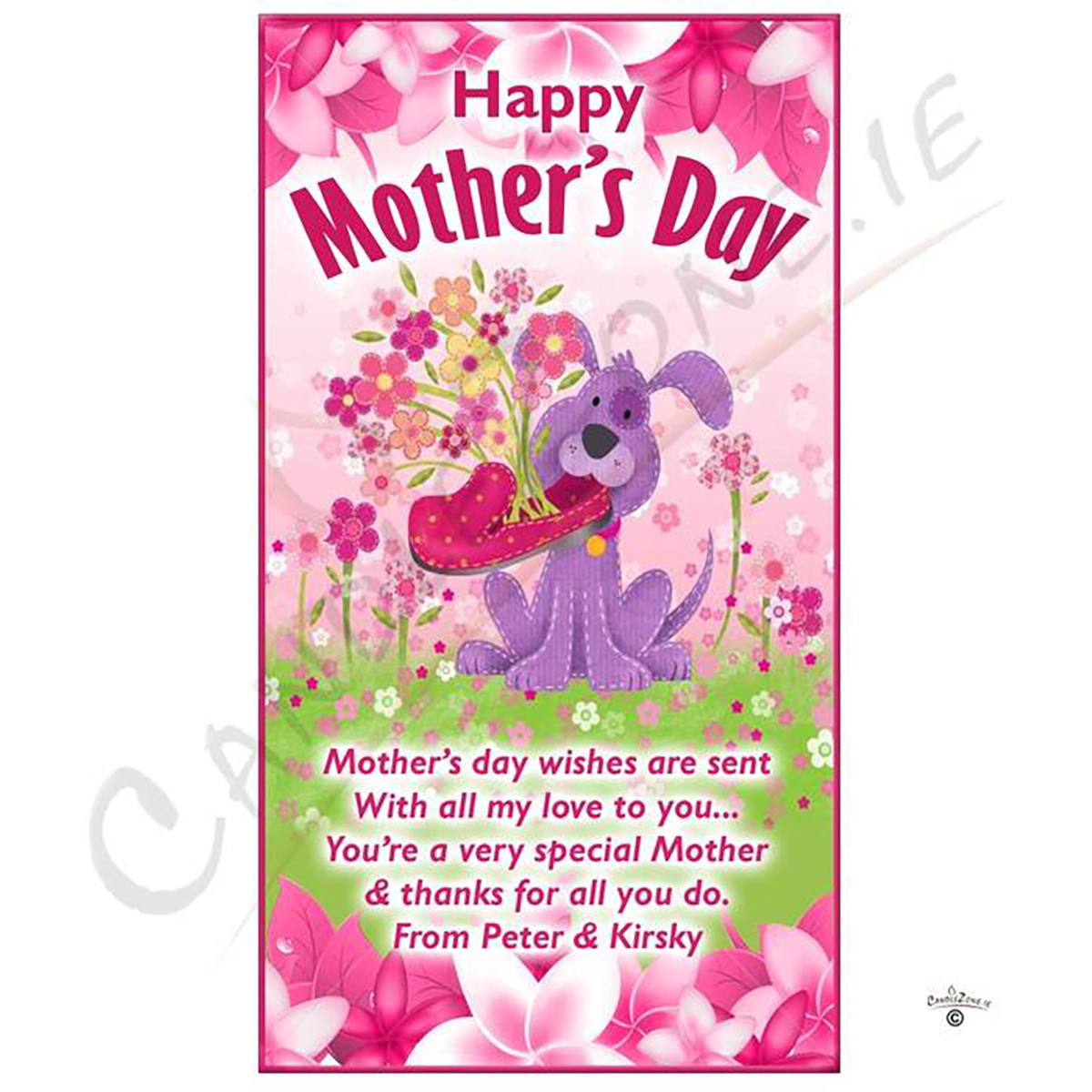 Personalised Mothers Day Candle Gift - Pup & Slipper