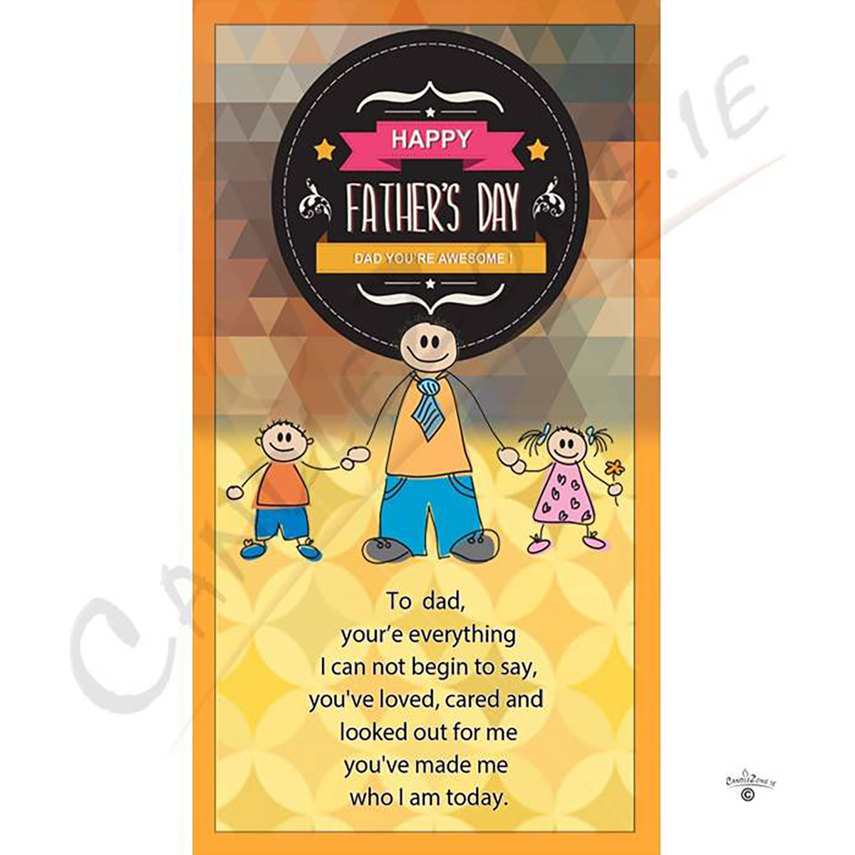 Personalised Fathers Day Gift Candle - Awesome Dad Badge