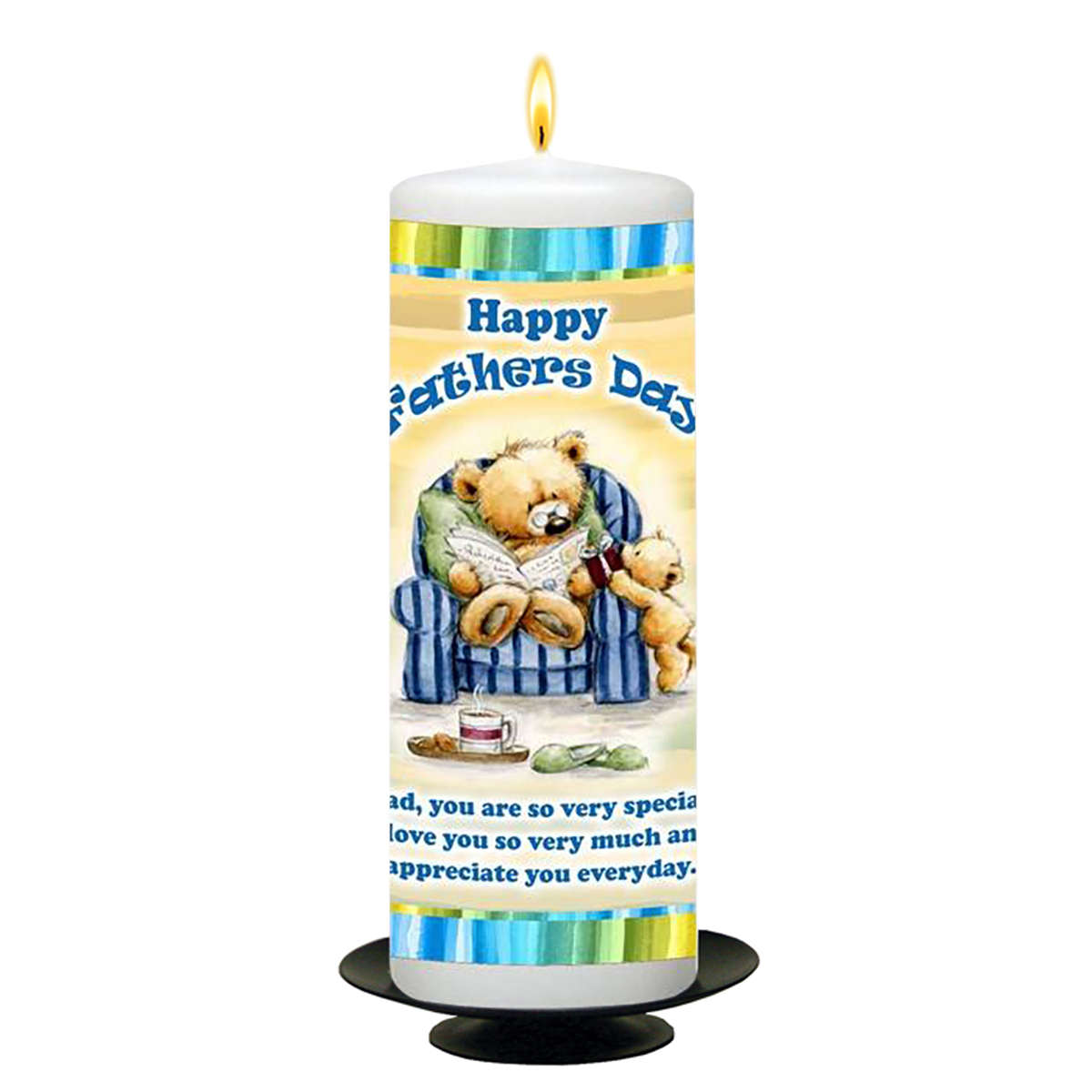 Personalised Fathers Day Gift Candle - Daddy Bear In Chair