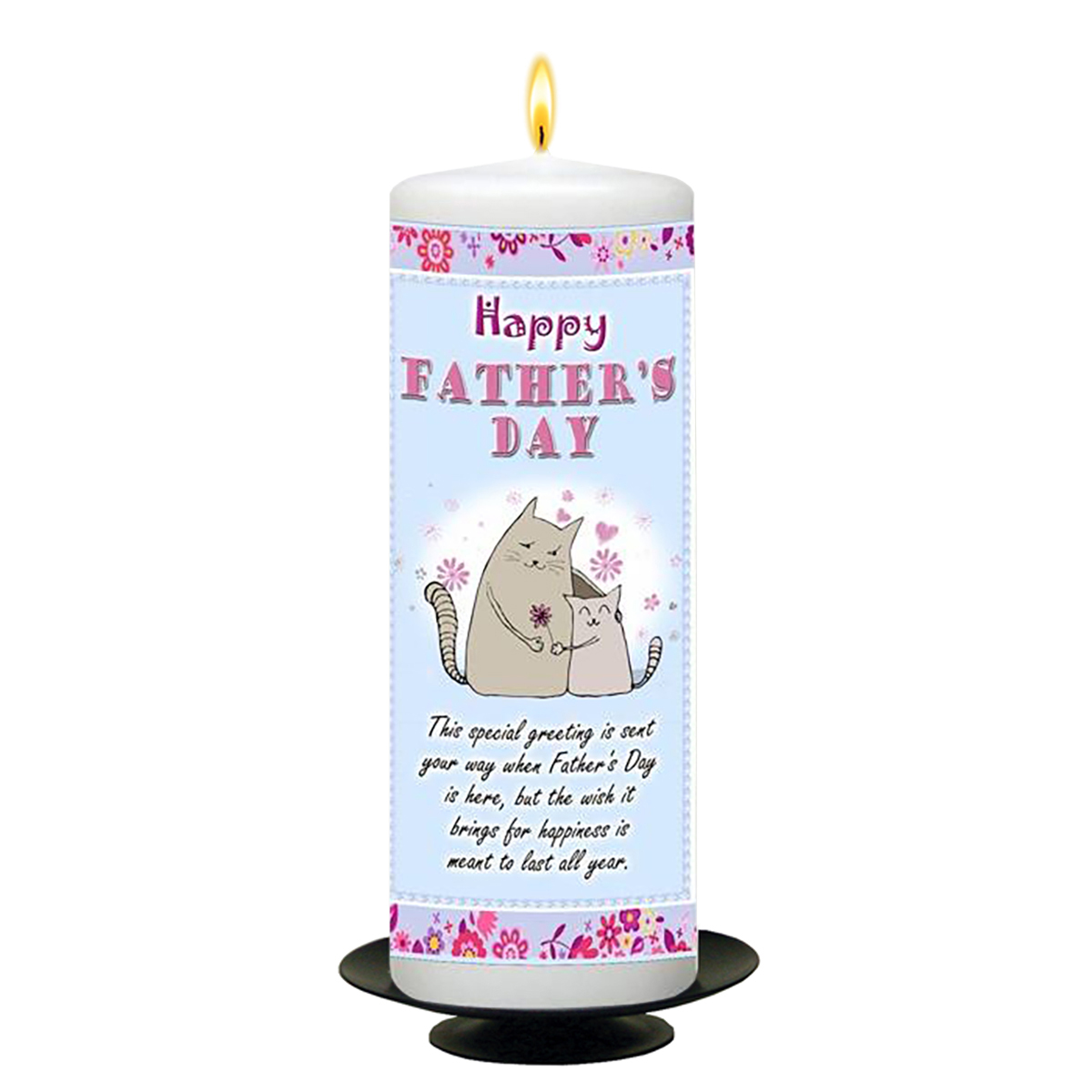 Personalised Fathers Day Gift Candle - Kitten Love