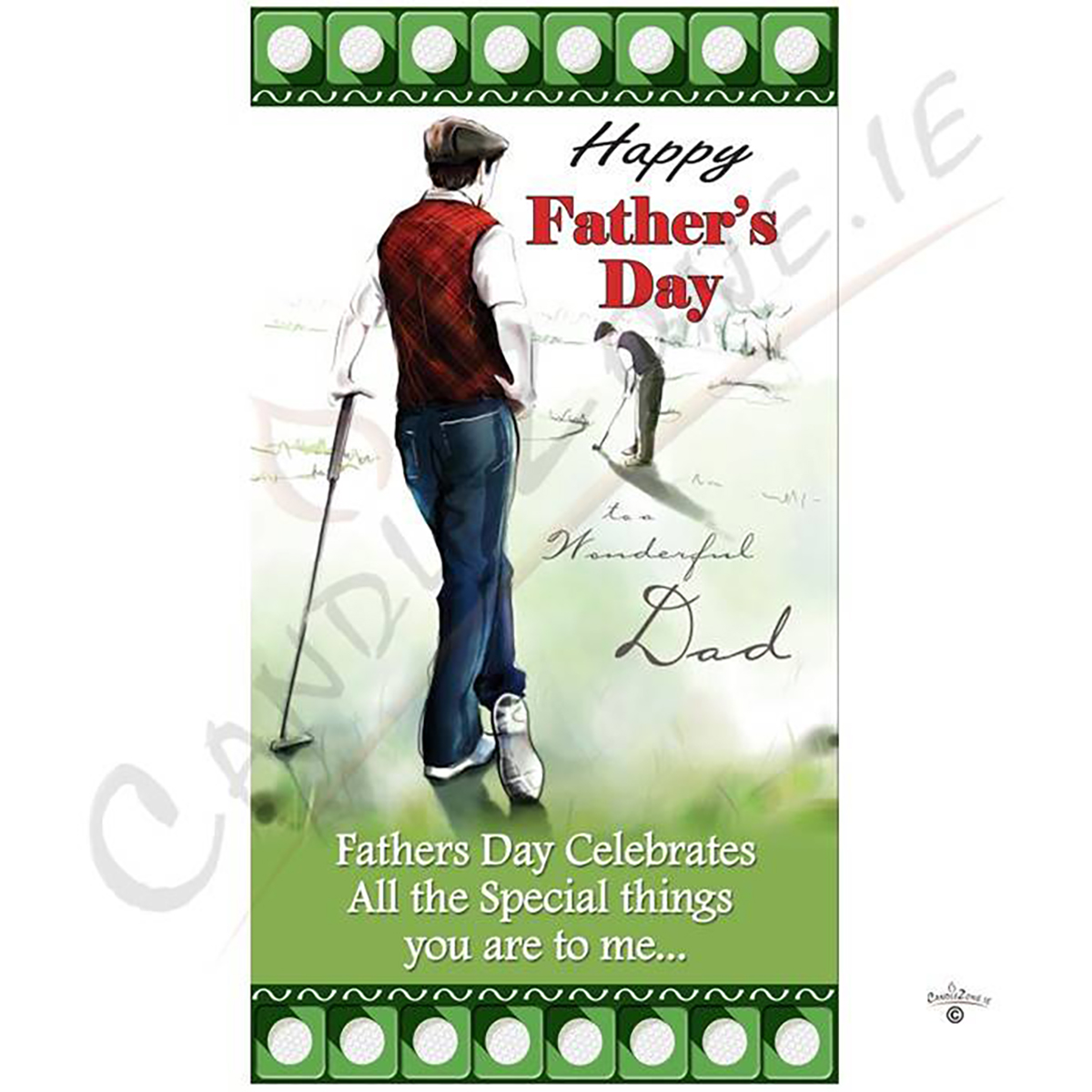 Personalised Fathers Day Gift Candle - Golfing Dad