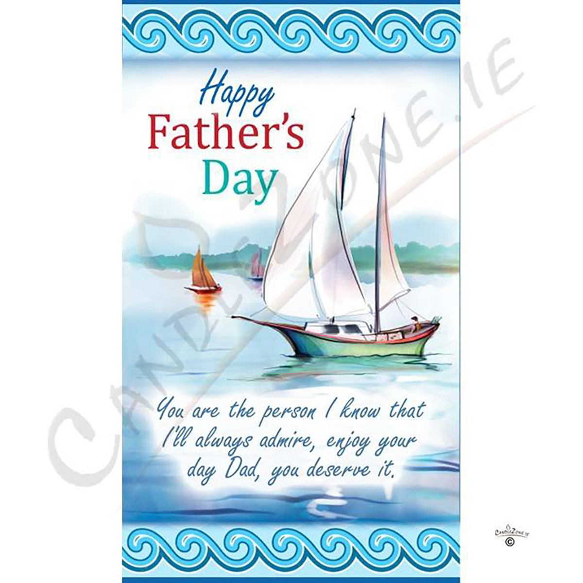 Personalised Fathers Day Gift Candle - Sailing Dad