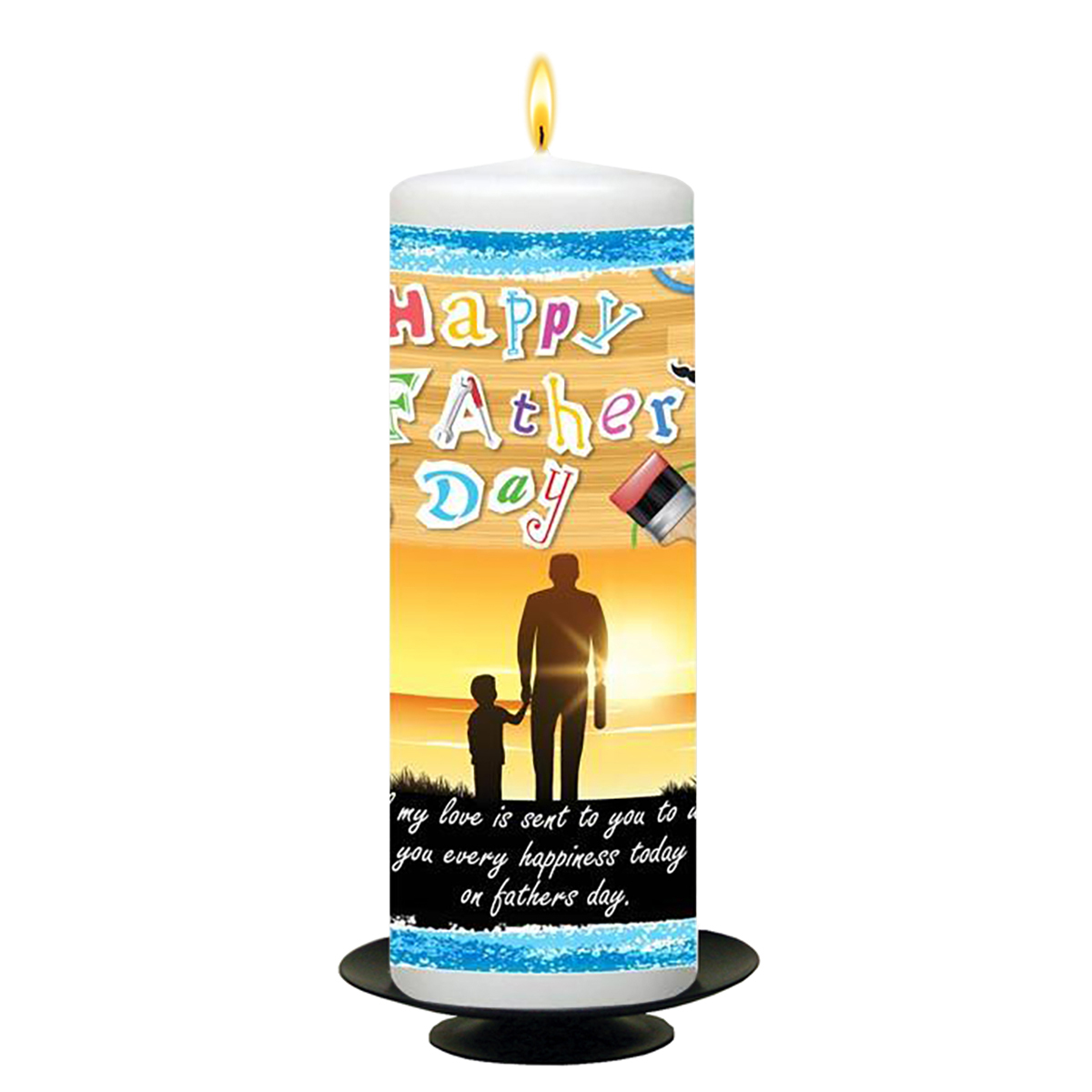 Personalised Fathers Day Gift Candle - Painting Dad