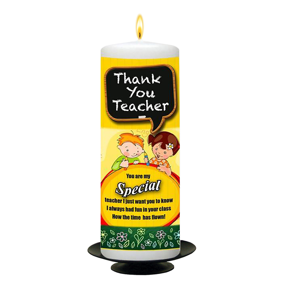 Personalised Thank You Teacher Candle Gift - Special