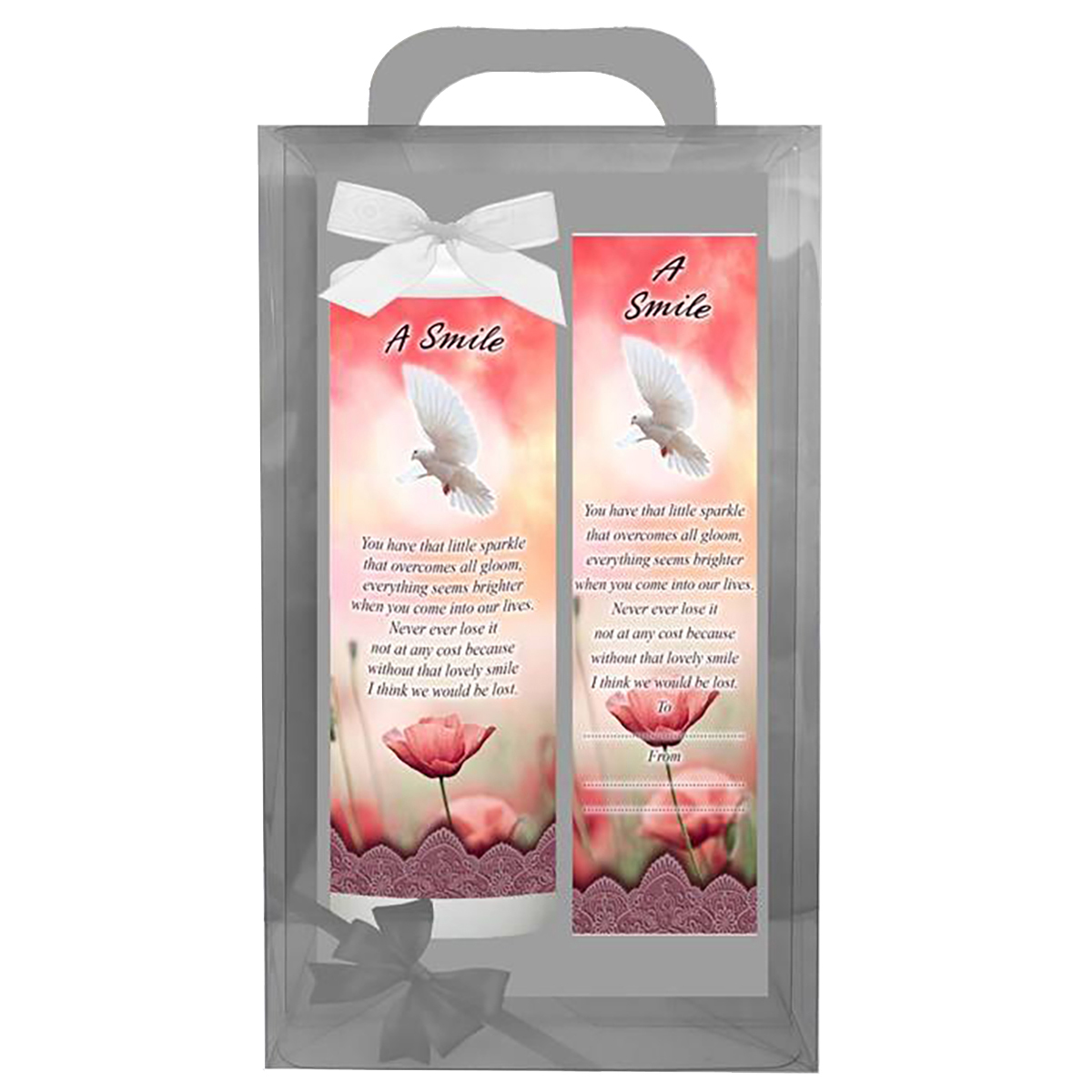Personalsied Inspirational Candle Gift - Dove A Smile