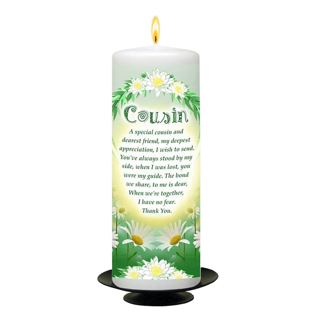 Personalised Family Candle Gift - Cousin