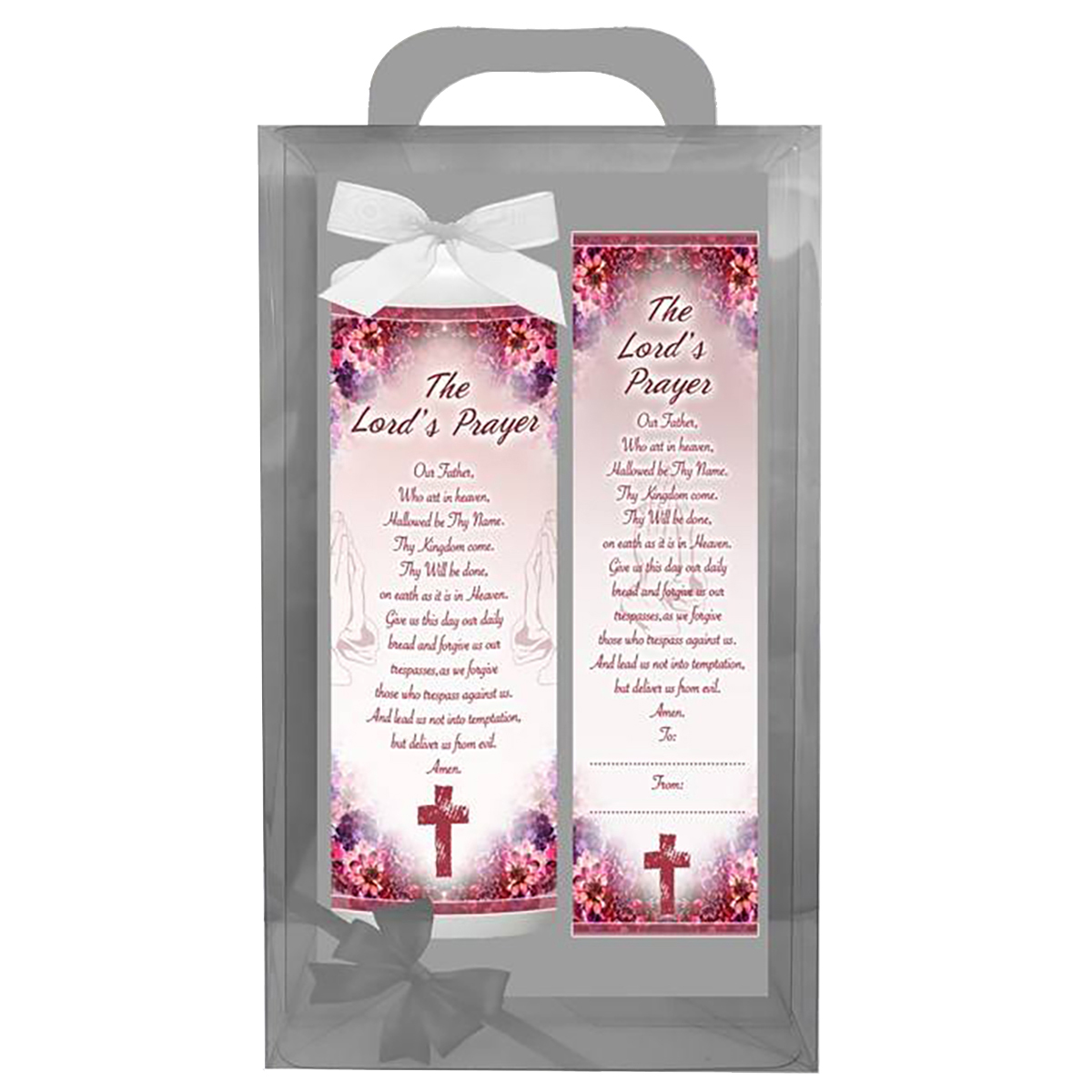 Personalsied Inspirational Candle Gift - The Lords Prayer