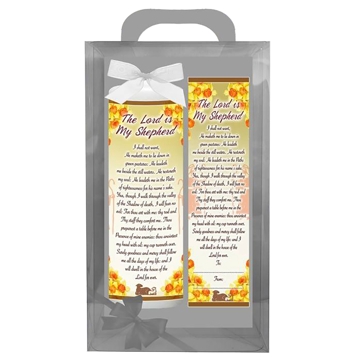 Personalsied Inspirational Candle Gift - The Lord is my Shepherd