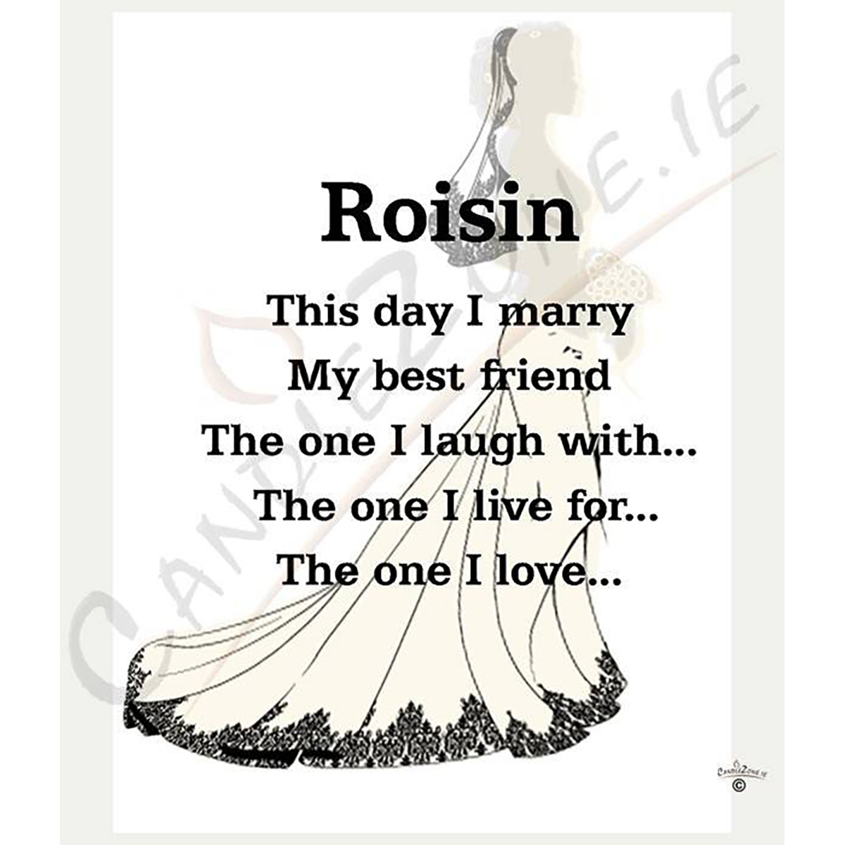 Personalised Wedding Candles - Bride & Groom Set (1 x 9 inch & 2 x 6 inch Candles) Ivory
